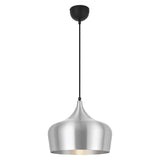 Polk 1lt Metal Pendant Light Brushed Metal