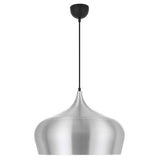 Polk 1lt Metal Pendant Light Brushed Metal