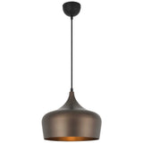 Polk 1lt Metal Pendant Light Brushed Metal