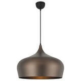 Polk 1lt Metal Pendant Light Brushed Metal
