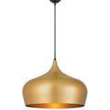 Polk 1lt Metal Pendant Light Brushed Metal