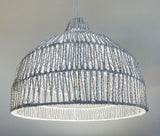 P2120 Rope Rattan Cane 1lt Cord Pendant Light
