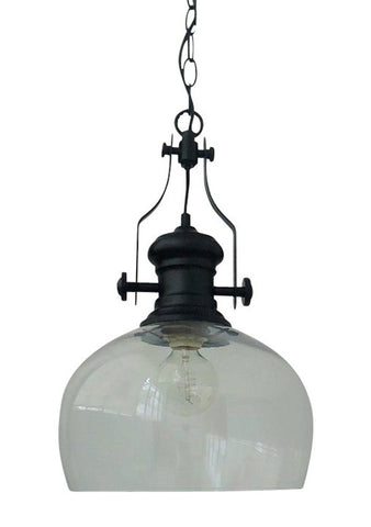 Toongabbie P1757 1lt Clear Glass Hampton's Pendant Light