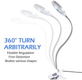 Magnifying Clamp Lamp with Flexible Gooseneck and USB Plug