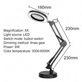 5X Magnifying LED Adjustable Desk Lamp USB