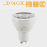 6w LED GU10 Globe CCT Tri Colour