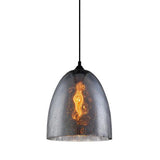 Chuva Pendant Light Black/Smoke Water Drop Glass