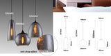 Chuva Pendant Light Black/Smoke Water Drop Glass