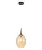 Brote 1lt Teardrop Glass Pendant Light