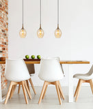 Brote 1lt Teardrop Glass Pendant Light