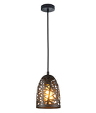 Escama 1lt Iron Cage Ellipse Pendant Light