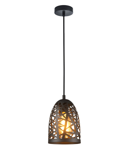 Escama 1lt Iron Cage Ellipse Pendant Light