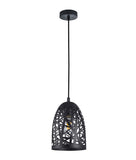 Escama 1lt Iron Cage Ellipse Pendant Light