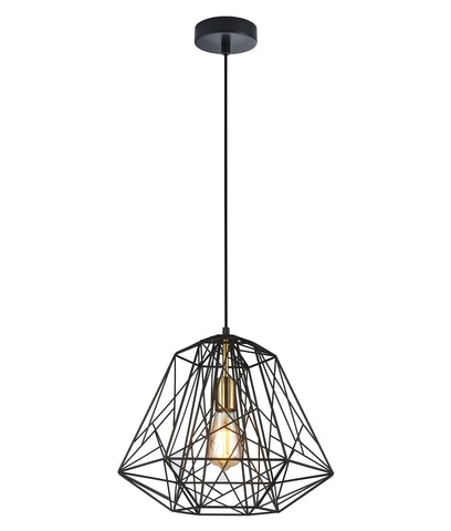 Marte 1lt Metal Cage Pendant Light