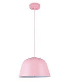 Pastel 1lt Metal Dome Pendant Light