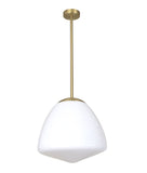 Ciotola 1lt Tipped Dome Opal Matt Frost Glass Pendant Light
