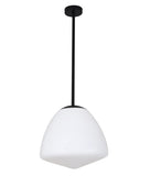 Ciotola 1lt Tipped Dome Opal Matt Frost Glass Pendant Light