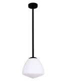 Ciotola 1lt Tipped Dome Opal Matt Frost Glass Pendant Light