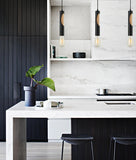 Ida 1lt Tube Pendant Light with Oak Timber Highlight