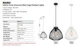 Manu Wire 1lt Pendant Light