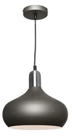 Sloan 1lt Metal Dome Pendant Light Charcoal Grey