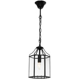 Arcadia 6 Panel Clear Glass Hamptons Lantern Pendant Light
