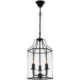 Arcadia 6 Panel Clear Glass Hamptons Lantern Pendant Light