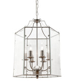 Arcadia 6 Panel Clear Glass Hamptons Lantern Pendant Light