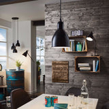 Priddy Metal 1 Light Pendant Matt Black