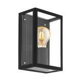 Alamonte 1 Wall Exterior Light Black/Clear