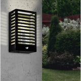 Alamonte 3 Exterior Wall Sensor Security Light Black/Clear