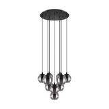 Ariscani Smoke Glass Pendant Light Black