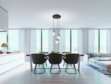 Ariscani Smoke Glass Pendant Light Black