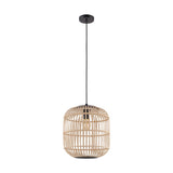 Bordesley Rattan Woven Wood Pendant Light