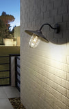 Melgoa Industrial Cage Exterior Wall Light Black/Clear