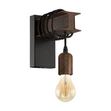 Townshend 4 1lt Wall Bracket Light Antique Brown Steel/Black