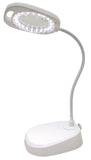 Arch Magnifying Reading LED Table or Floor Craft Lamp White with Tray