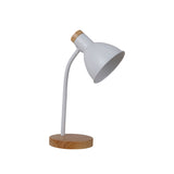 Merete Metal Adjustable Reading Table Lamp with Oak Timber