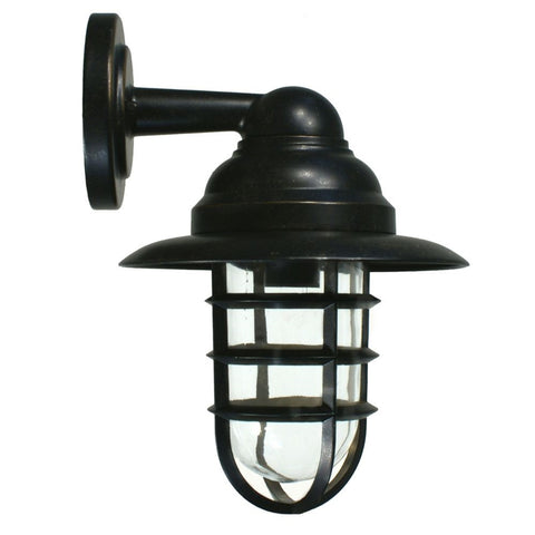 Pier Industrial Cage Exterior Wall Light Bronze/Clear