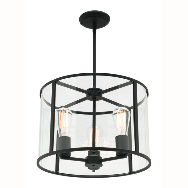 Liverpool Pendant Light Black Clear