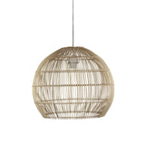 Batu Rattan Cane 1lt Cord Pendant Light Natural Wood