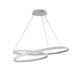 Infinity 70cm 50w LED Hanging Round Twist Halo Ring Pendant Light