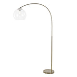 Over Arc Standing Floor Lamp with Clear Acrylic Dome Shade