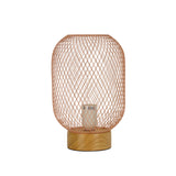 Tilda Mesh Table Lamp with Oak Timber