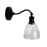 Warwick Clear Glass Shade Wall Bracket Light Matt Black