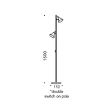 Carson 2lt Metal Floor Reading Lamp