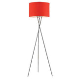 Denise Tripod Metal Floor Lamp with Fabric Drum Shade