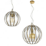 Medina 1lt Pendant Light Antique Brass/Clear Glass