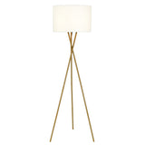 Denise Tripod Metal Floor Lamp with Fabric Drum Shade