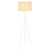 Denise Tripod Metal Floor Lamp with Fabric Drum Shade